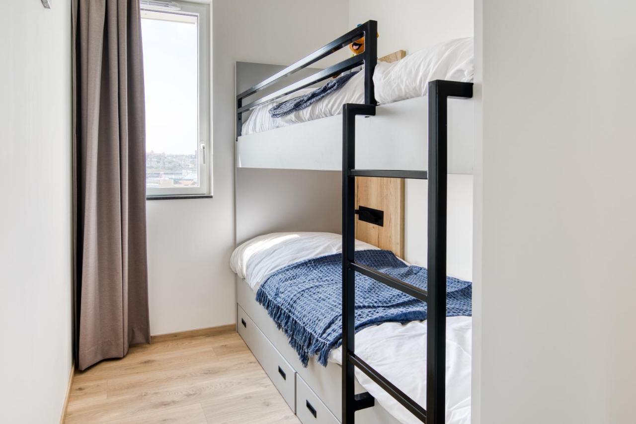 Apartment Bedroom Bunk Bed Two Single Beds Balcony