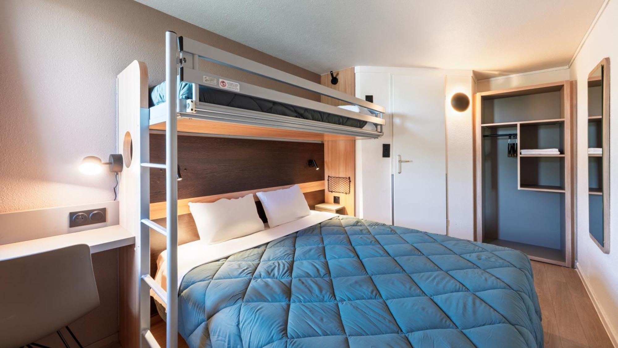 Standard Queen Room One Bunk Bed