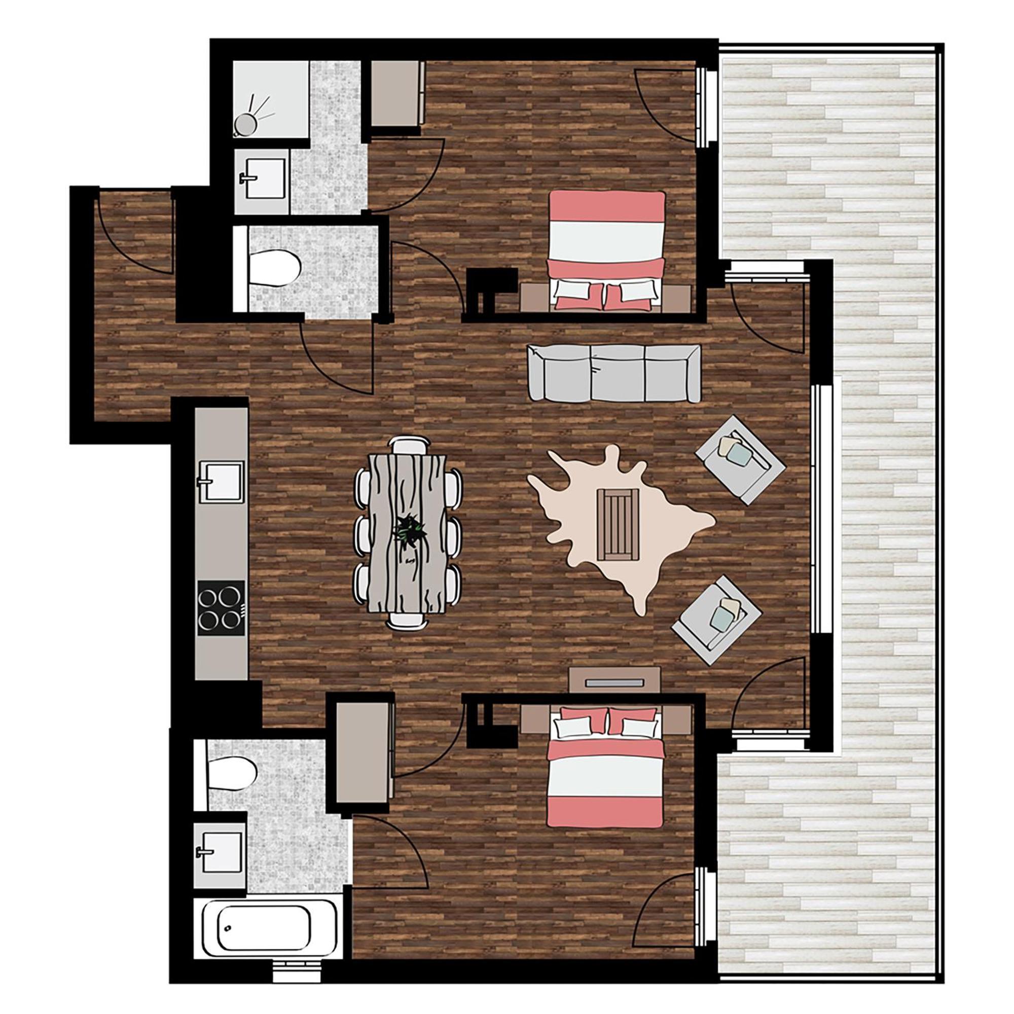 2 Bedroom Apartment max
