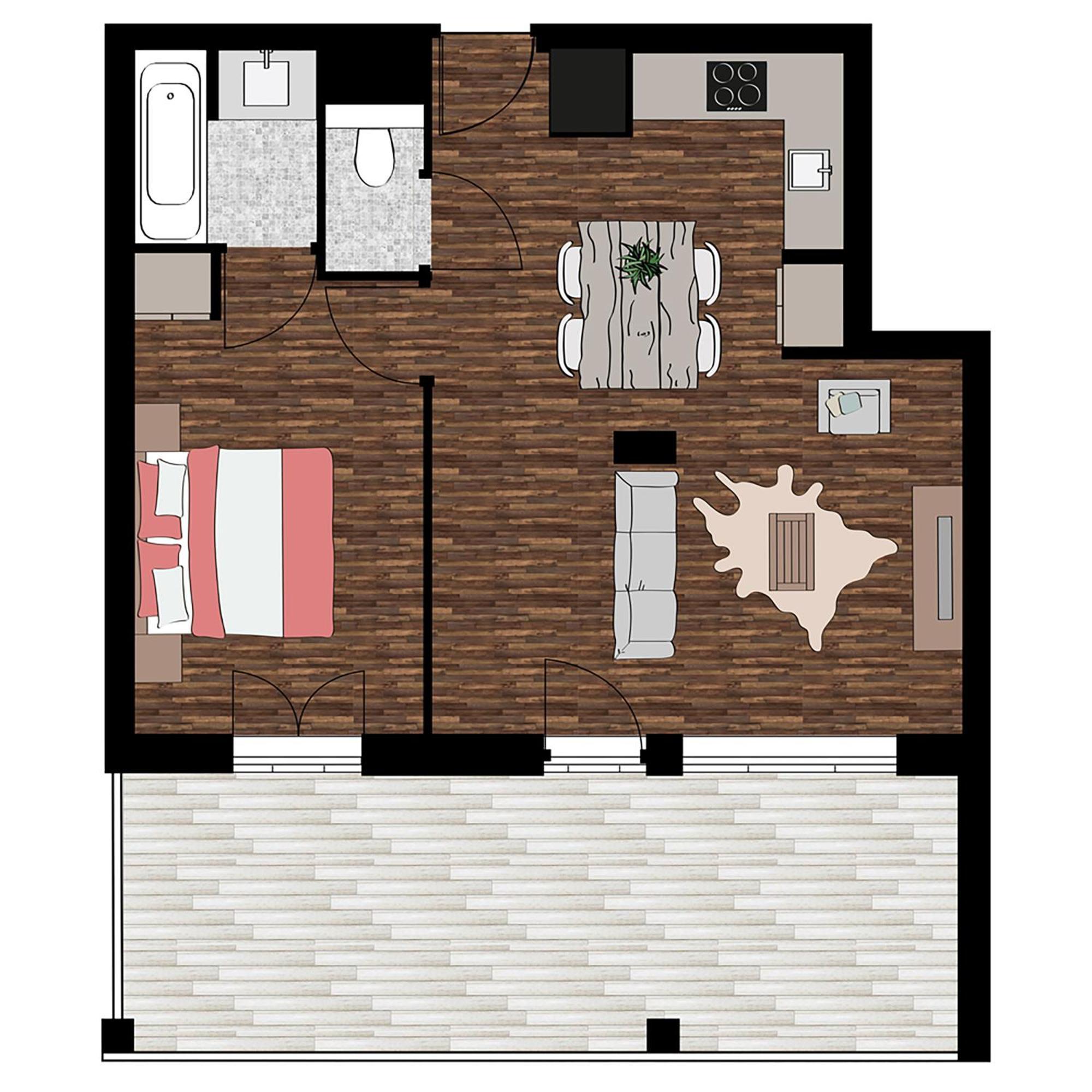 1 Bedroom Apartment max